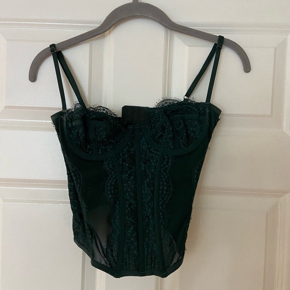Out From Under Modern Love Lace Corset - Dark Green - Picture 6 of 6